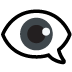 eye in speech bubble